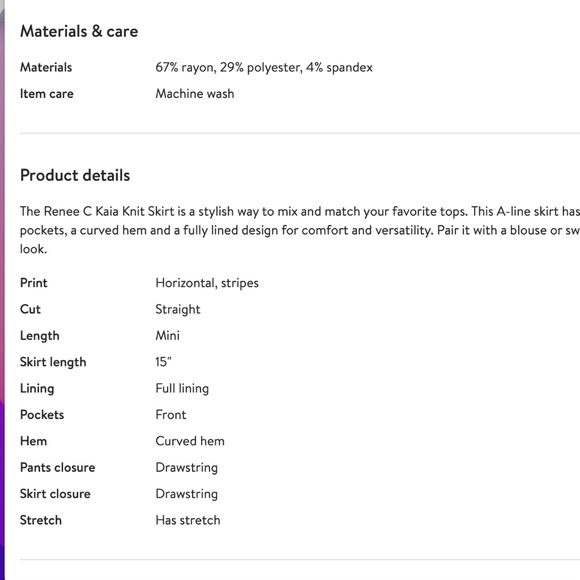 NWT Renee C. skirt - Picture 7 of 7